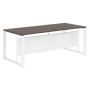 Энио EST 209M (дуб денвер темный/белый) Стол руководителя 