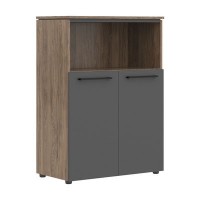 Enio MMC 85.3 (кария пальмира/антрацит) Шкаф с глухими малыми дверьми 