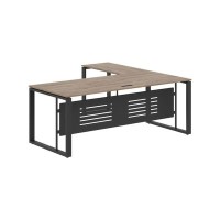 Энио ECT 2019M L (кария пальмира/антрацит) Стол с боковой приставкой, левый 