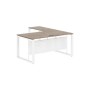 Энио ECT 1619M L (кария пальмира/белый) Стол с боковой приставкой, левый 