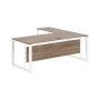 Энио ECT 2019 L (кария пальмира/белый) Стол с боковой приставкой, левый 