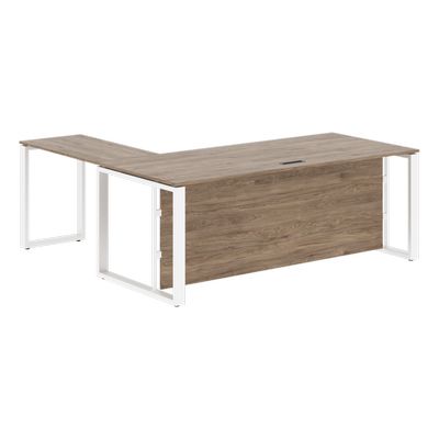 Энио ECT 2019H R (кария пальмира/белый) Стол с боковой приставкой, правый 