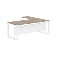 Энио ECT 2019M L (кария пальмира/белый) Стол с боковой приставкой, левый 