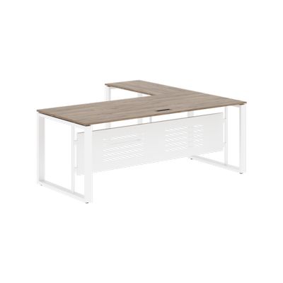 Энио ECT 2019M L (кария пальмира/белый) Стол с боковой приставкой, левый 