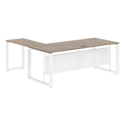 Энио ECT 2019M R (кария пальмира/белый) Стол с боковой приставкой, правый 
