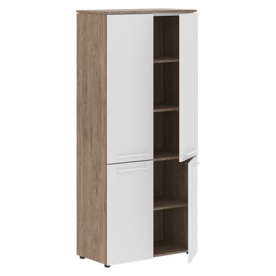 Энио MHC 85.3 (кария пальмира/белый) Шкаф с глухими средними и малыми дверьми 