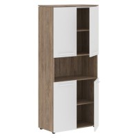 Энио MHC 85.4 (кария пальмира/белый) Шкаф с 2-мя комплектами глухих малых дверей 