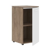 Энио MLC 42.1 (кария пальмира/белый) Шкаф колонка с глухой малой дверью 