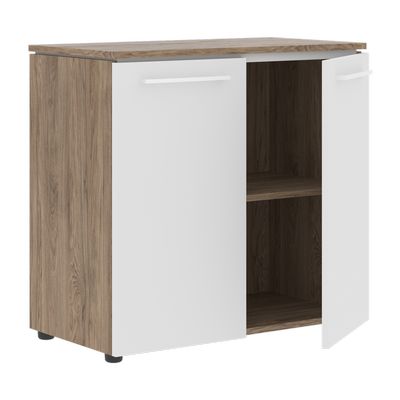 Энио MLC 85.1 (кария пальмира/белый) Шкаф с глухими малыми дверьми 