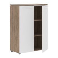 Энио MMC 85.1 (кария пальмира/белый) Шкаф с глухими средними дверьми 