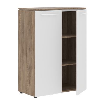 Энио MMC 85.1 (кария пальмира/белый) Шкаф с глухими средними дверьми 