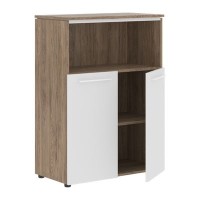 Энио MMC 85.3 (кария пальмира/белый) Шкаф с глухими малыми дверьми 