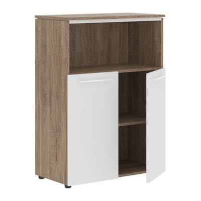 Энио MMC 85.3 (кария пальмира/белый) Шкаф с глухими малыми дверьми 