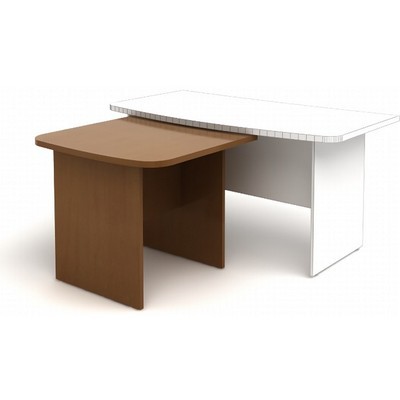 Эталон КЭ9 (Орех) Стол приставной