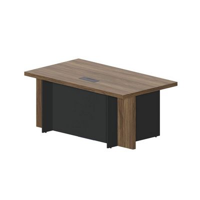 Faber FAE1810 WNAN (Орех/Антрацит) Стол руководителя с металлическим аутлетом