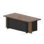 Faber FAE2210 WNAN (Орех/Антрацит) Стол руководителя с металлическим аутлетом