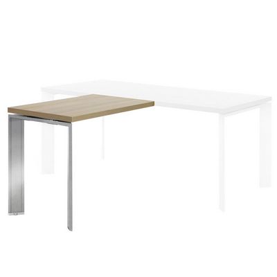 Fermo Metal FEE100CH (Дуб светлый/Хром) Приставка к столу