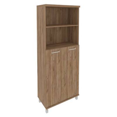 First KST-1.6 (Дуб табак) Шкаф высокий широкий (2 средние двери ЛДСП)