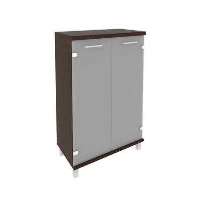 First KST-2.4 (Венге) Шкаф средний широкий (2 средние двери стекло)