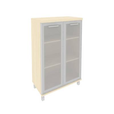 First KST-2.4R (Клен) Шкаф средний широкий (2 средние двери стекло в раме)