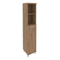 First KSU-1.6(L) (Дуб табак) Шкаф высокий узкий левый (1 средняя дверь ЛДСП)