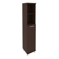 First KSU-1.6(L) (Венге) Шкаф высокий узкий левый (1 средняя дверь ЛДСП)