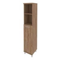 First KSU-1.6(R) (Дуб табак) Шкаф высокий узкий правый (1 средняя дверь ЛДСП)