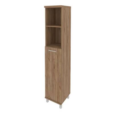 First KSU-1.6(R) (Дуб табак) Шкаф высокий узкий правый (1 средняя дверь ЛДСП)