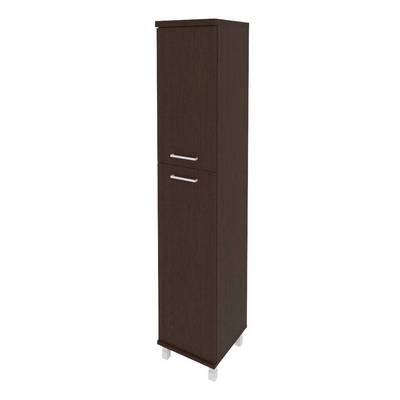 First KSU-1.8(R) (Венге) Шкаф высокий узкий правый (1 средняя дверь ЛДСП, 1 низкая дверь ЛДСП)