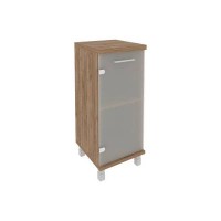 First KSU-3.2(L) (Дуб табак) Шкаф низкий узкий левый (1 низкая дверь стекло)