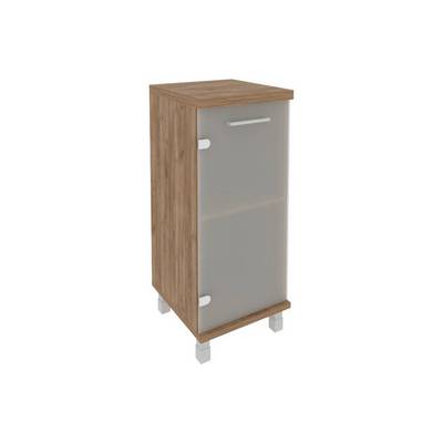 First KSU-3.2(L) (Дуб табак) Шкаф низкий узкий левый (1 низкая дверь стекло)