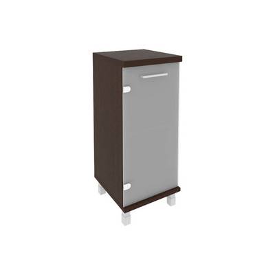 First KSU-3.2(L) (Венге) Шкаф низкий узкий левый (1 низкая дверь стекло)