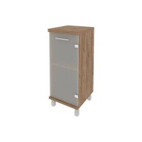 First KSU-3.2(R) (Дуб табак) Шкаф низкий узкий правый (1 низкая дверь стекло)