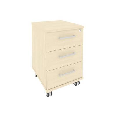 First KTM-1 (Клен) Тумба мобильная (3 ящика, центральный замок)