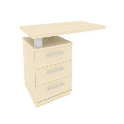 First KTP-1 (L) (Клен) Тумба приставная с топом для прямоугольного стола левая