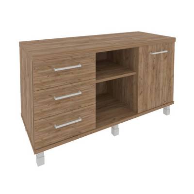 First KTS-1 (Дуб табак) Тумба сервисная (3 ящика + распашной фасад)