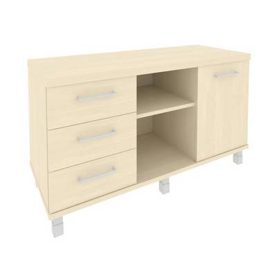 First KTS-1 (Клен) Тумба сервисная (3 ящика + распашной фасад)