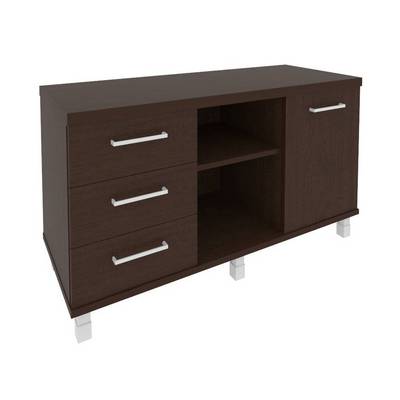 First KTS-1 (Венге) Тумба сервисная (3 ящика + распашной фасад)