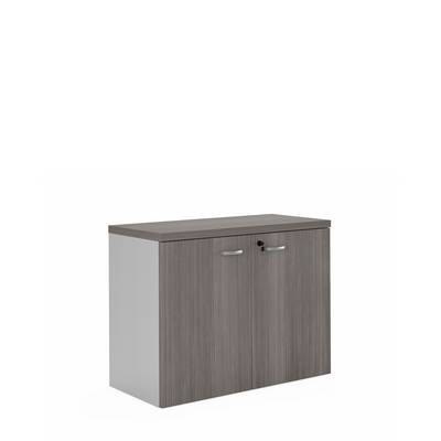 Flash FLS327 (Лиственница) Шкаф низкий, с деревянными дверями