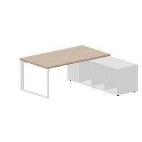 Fortum FT180TSD OWBLBLBL (Светлый дуб/Белый) Стол на опорной сервисной тумбе, правый