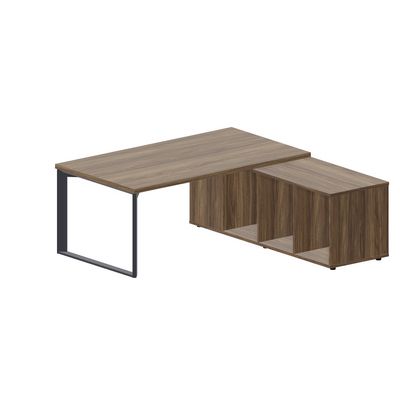 Fortum FT180TSD WNWNWNAN (Орех/Антрацит) Стол на опорной сервисной тумбе, правый