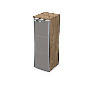 9НЛ.017.6 (Teakwood) Пенал средний со стеклом, левый