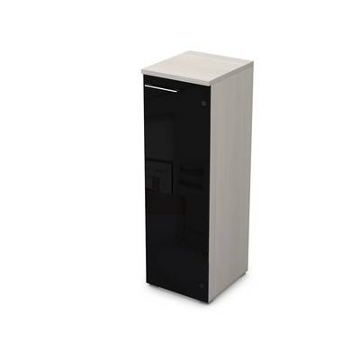 Gloss Line 9НП.017.7Л (Ivory) Пенал средний со стеклом, левый