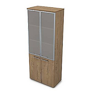 9НШ.005.19 (Teakwood) Шкаф высокий со стеклом