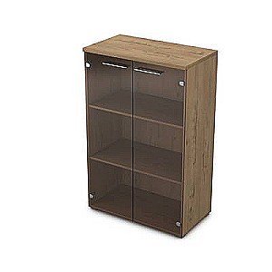 9НШ.017.3 (Teakwood) Шкаф средний со стеклом