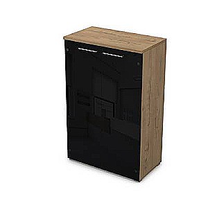 9НШ.017.7 (Teakwood) Шкаф средний со стеклом