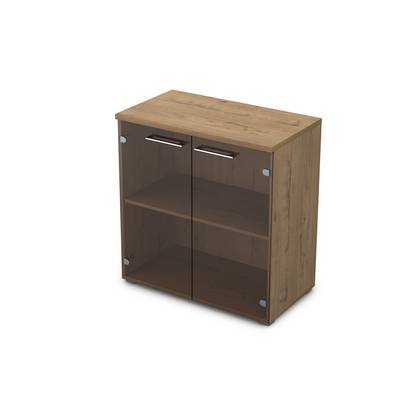 Gloss Line 9НШ.023.2 (Teakwood) Шкаф низкий со стеклом