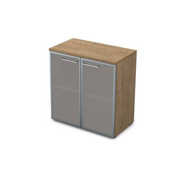 9НШ.023.3 (Teakwood) Шкаф низкий со стеклом