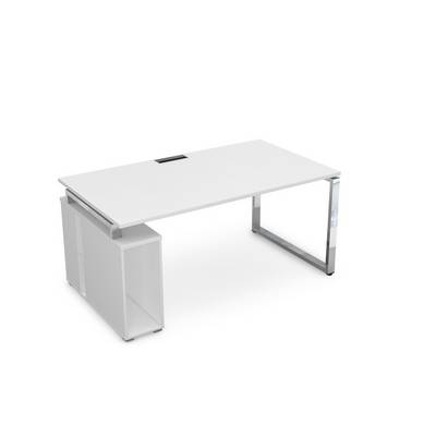 Gloss Line НССБ-О.994 (Белый премиум) Стол с тумбой под системный блок