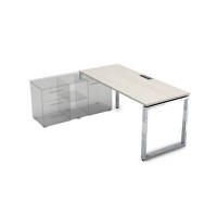 Gloss Line НСТЛ-О.974 (Ivory) Стол рабочий, прямолинейный три опоры, левый